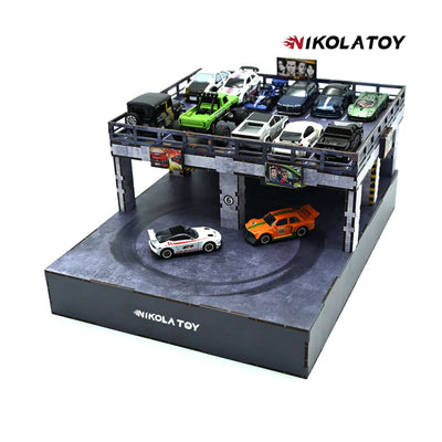 1:64 Electric Drift Turntable Car Model Parking Lot