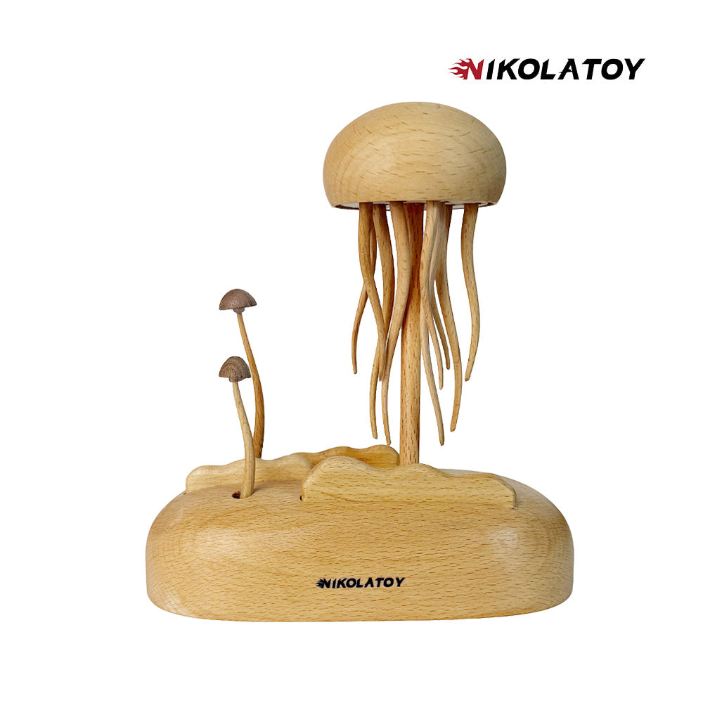 NIKOLATOY™ Wooden Art Desktop Ornament - Jellyfish