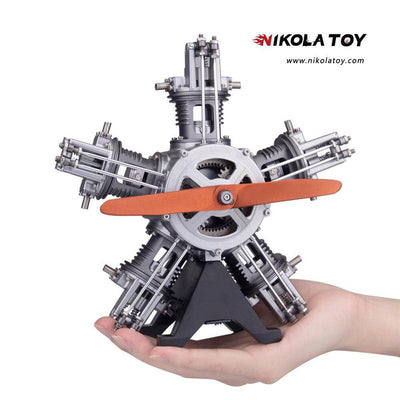 NIKOLATOY® Star shaped 5-cylinder engine model kits (250+Pcs)