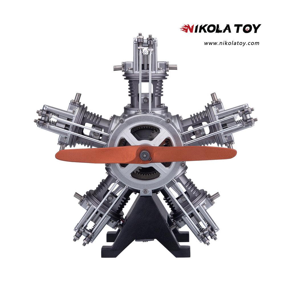 NikolaToy™ Star shaped 5-cylinder engine model kits (250+Pcs)