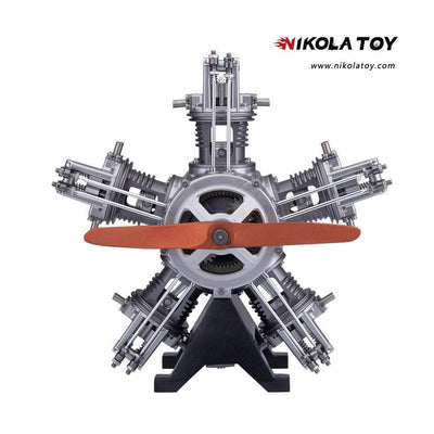 NIKOLATOY® Star shaped 5-cylinder engine model kits (250+Pcs)