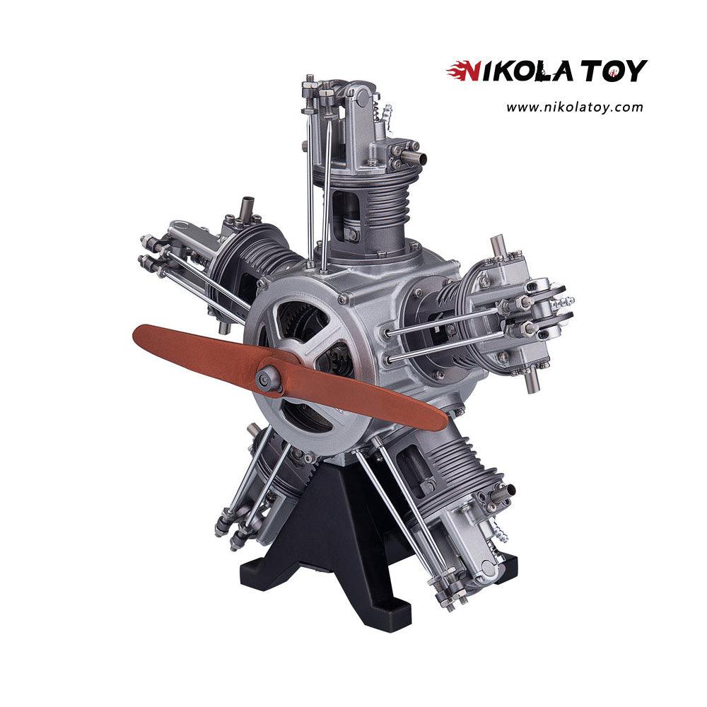 Star shaped 5-cylinder engine model kits (250+Pcs) - Nikola Toy