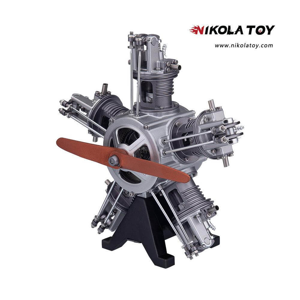 NIKOLATOY® Star shaped 5-cylinder engine model kits (250+Pcs)