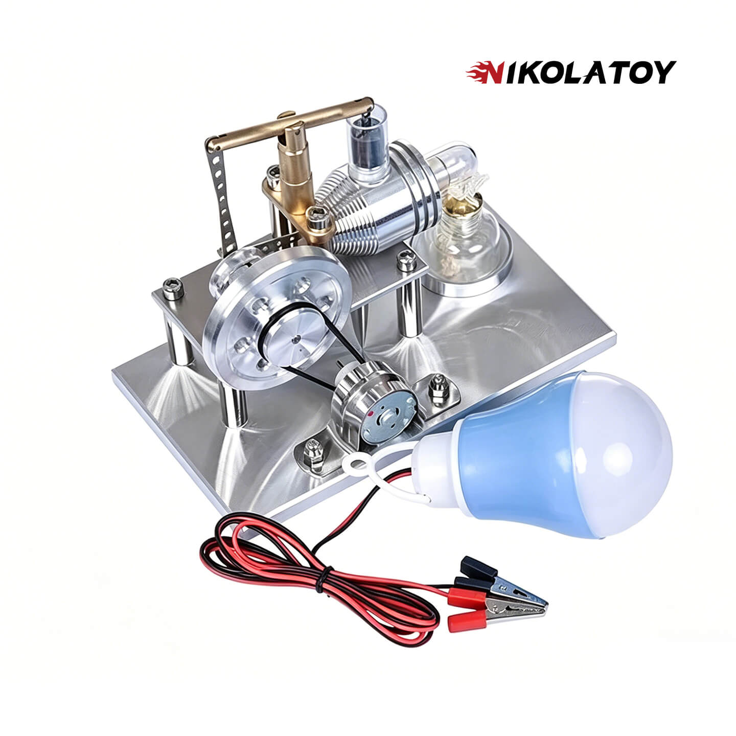 Alloy Stirling Engine+LED Lights