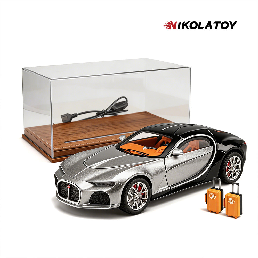 [新品・未使用]BUGATTI アレス グレー×シャンパン スターターセット Alloy 1/24 Bugatti Atlantic Model Car – NIKOLATOY