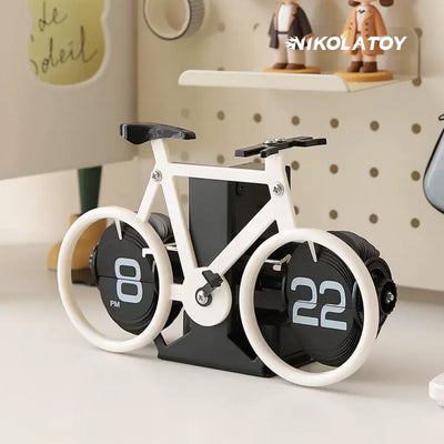 Creative Bicycle Automatic Page Turning Clock