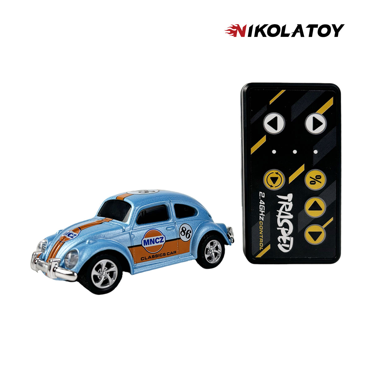 NIKOLATOY®1:64 Volkswagen Beetle Desktop Remote Control Car