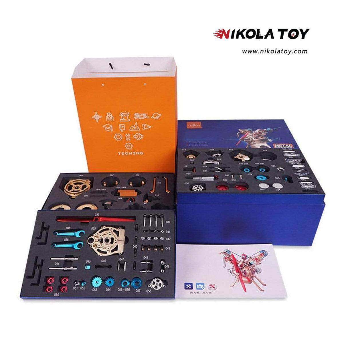 TECHING Alloy Mini Manual Assembly V2 Double-cylinder Model Kits - Nikola Toy