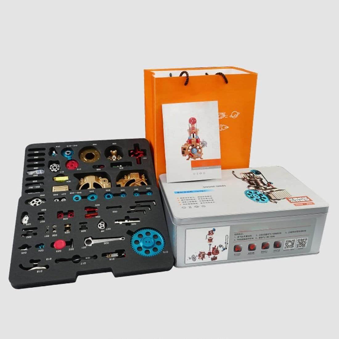 TECHING All-Metal Craftsmen Mini Single-Cylinder High Challenge Assembled Model Kits