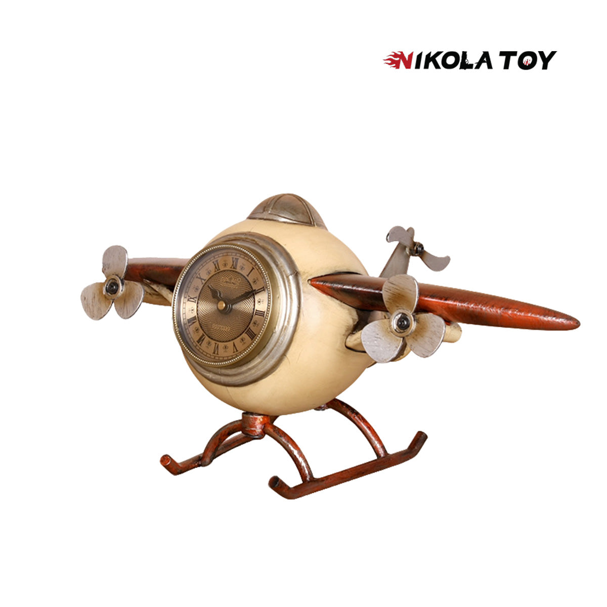 Retro airplane clock creative desktop clock ornament