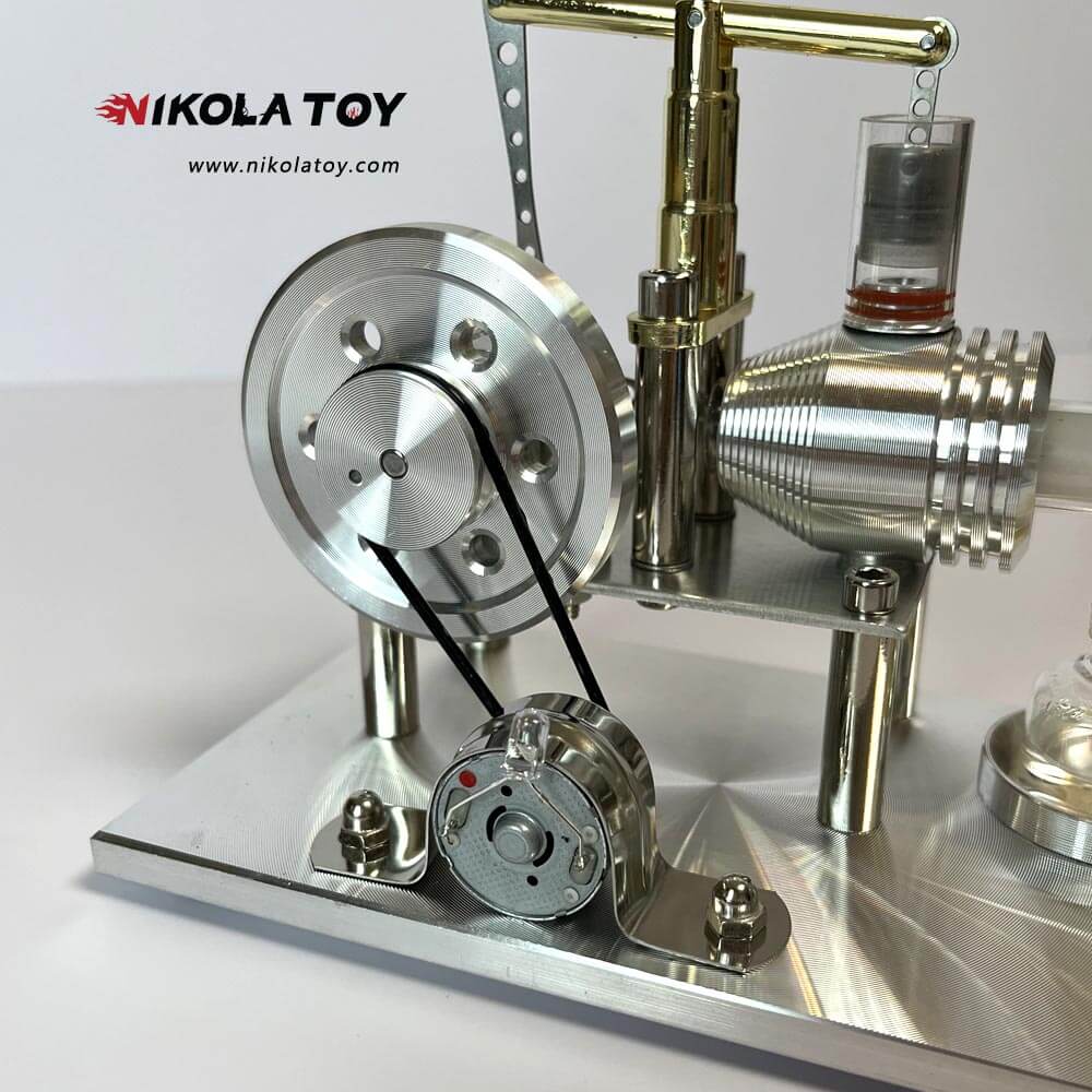 New Stirling engine+LED lights - Nikola Toy