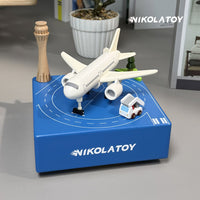 NIKOLATOY™ Wooden Art Music Box - Airport