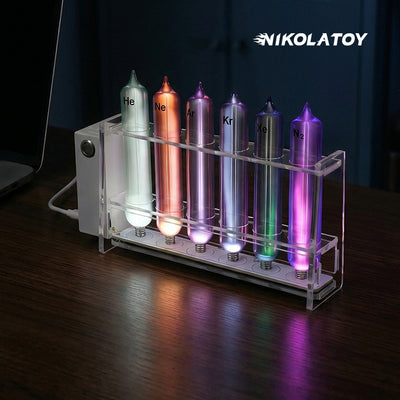 Tesla Plasma Reaction Inert Gas Glass Luminous Tube Vertical Kit