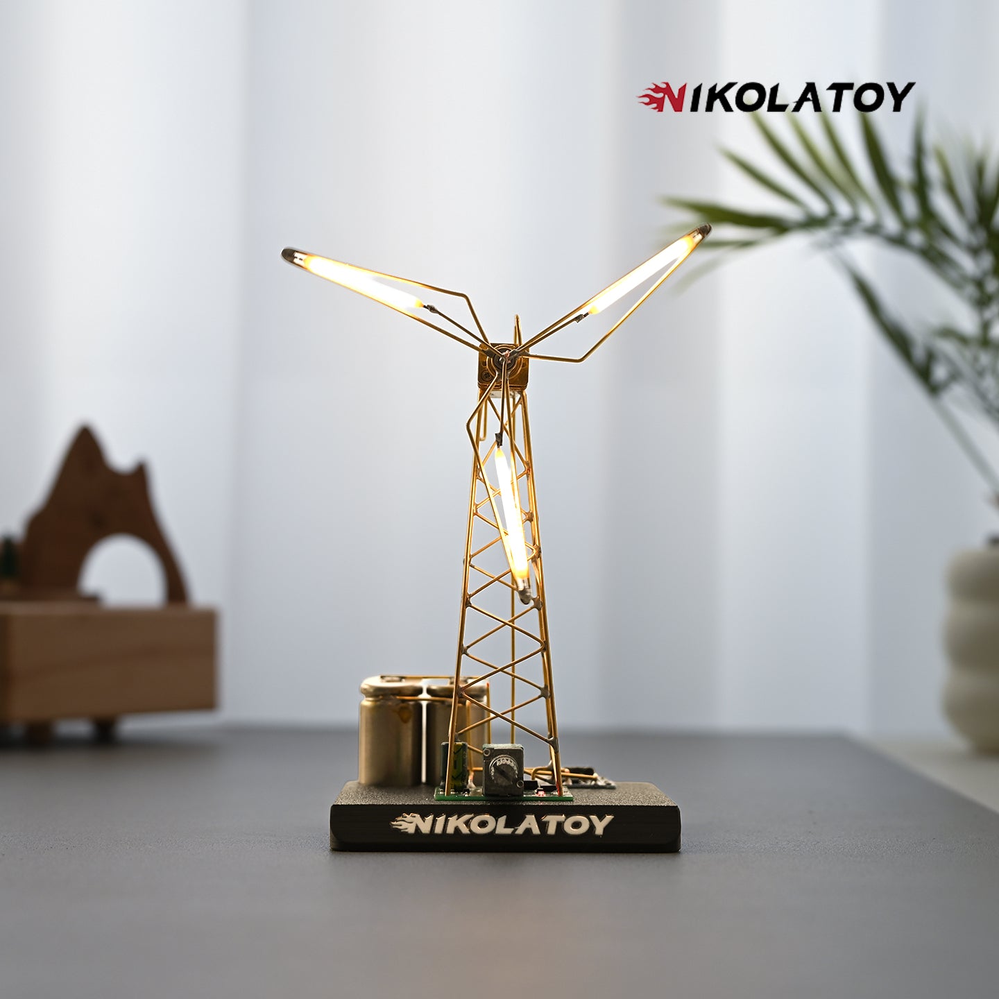 NIKOLATOY®DIY Windmill Night Light (Finished Product)
