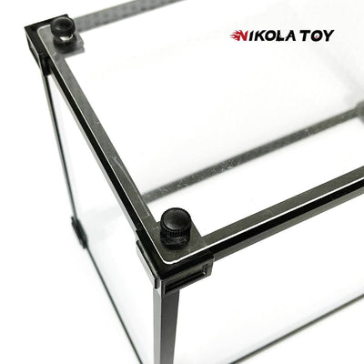Alloy Frame High Transparent Dust Cover Storage Display Box