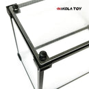 Alloy frame high transparent dust cover storage display box - Nikola Toy