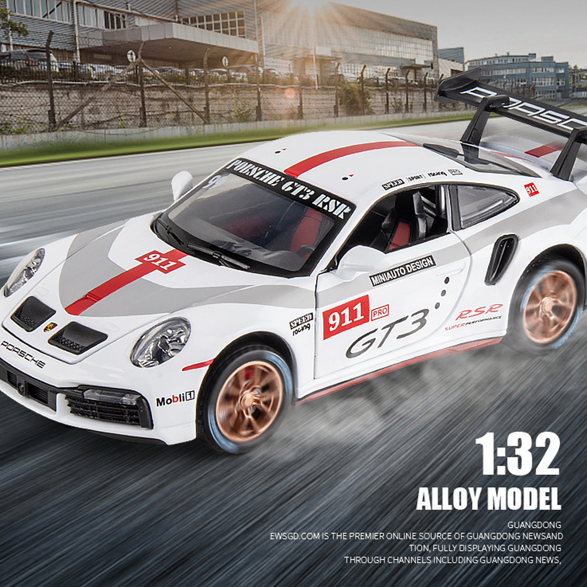 NIKOLATOY Alloy 1/32 Porsche 911 Track Edition Model Car - Nikola Toy