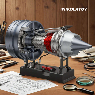 TECHING Medium Size Turbofan Engine Model - DIY KIT（12In）
