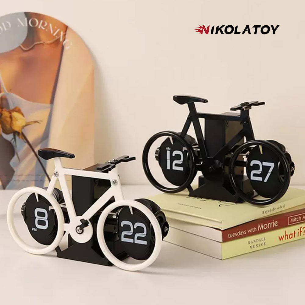 Creative Bicycle Automatic Page Turning Clock