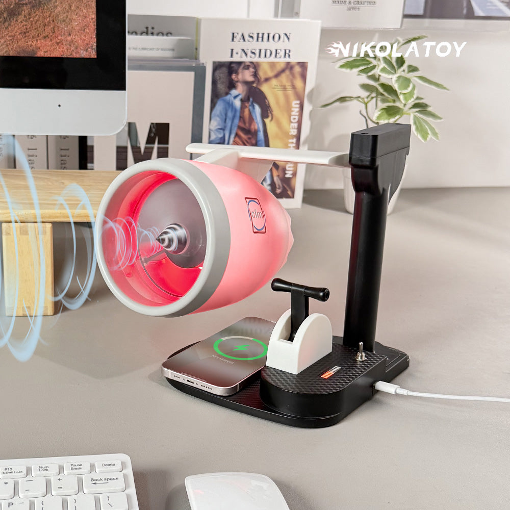 NIKOLATOY®New Dsektop JetFan - Equipped with wireless charging and humidifier
