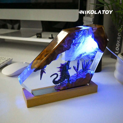 Creative Resin Night Light Desktop Ornament - Godzilla