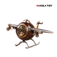 Retro airplane clock creative desktop clock ornament