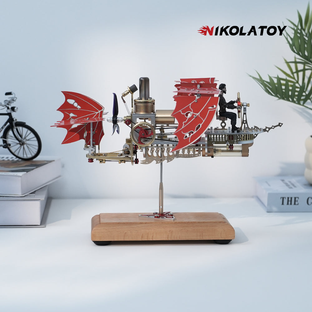 Steampunk Dragon Wing Airship Stirling Engine Model