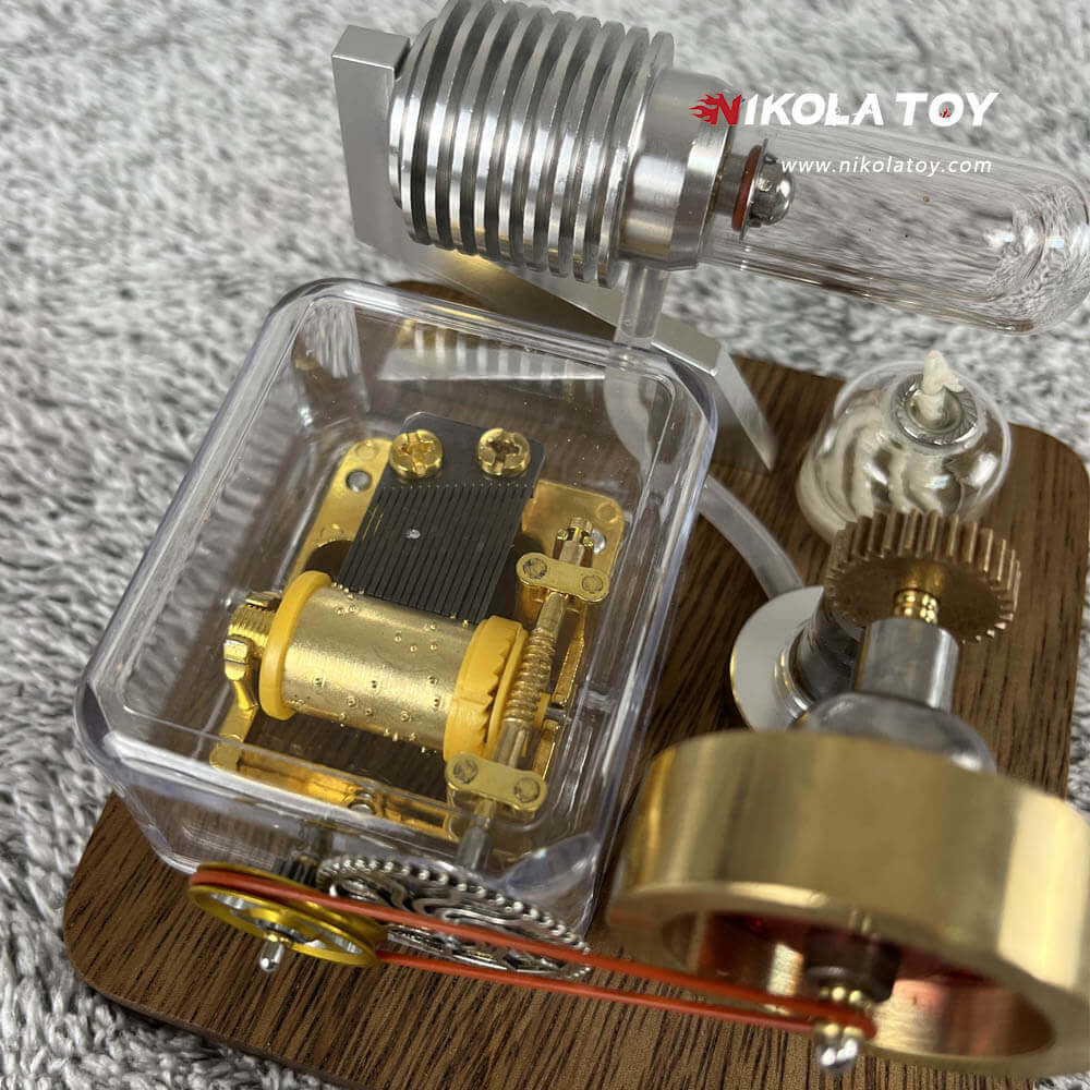 Stirling Engine Music Box