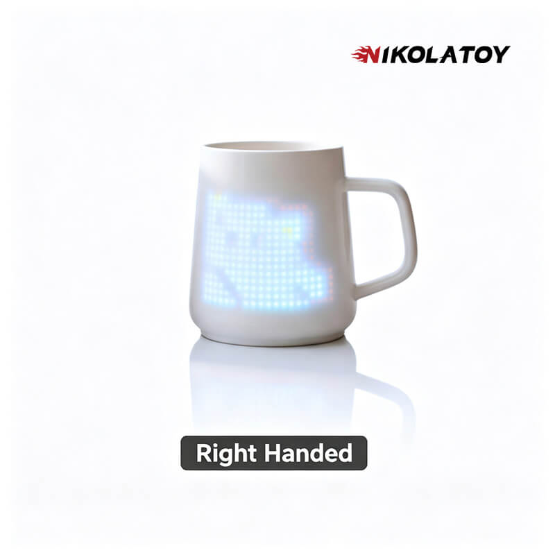 LED Pixel Smart Mug App‑Controlled DIY Animation Ceramic Cup Interactive Couple Gift