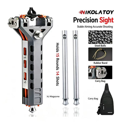Mechanical‑3 CNC Aluminum Quick‑Load Slingshot High‑Precision Outdoor Recreational Catapult