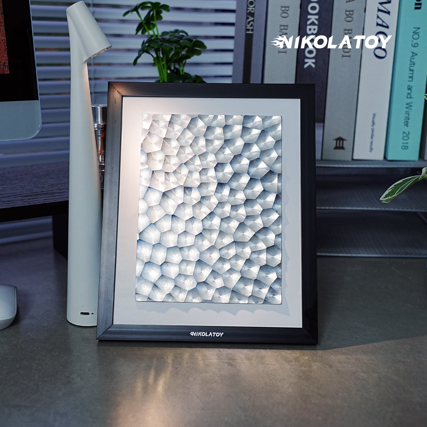 NIKOLATOY®Precision CNC alloy laser light effect art frame