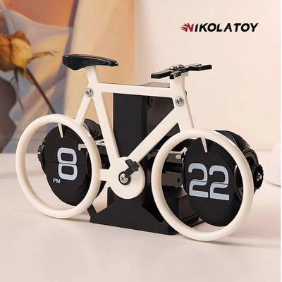 Creative Bicycle Automatic Page Turning Clock