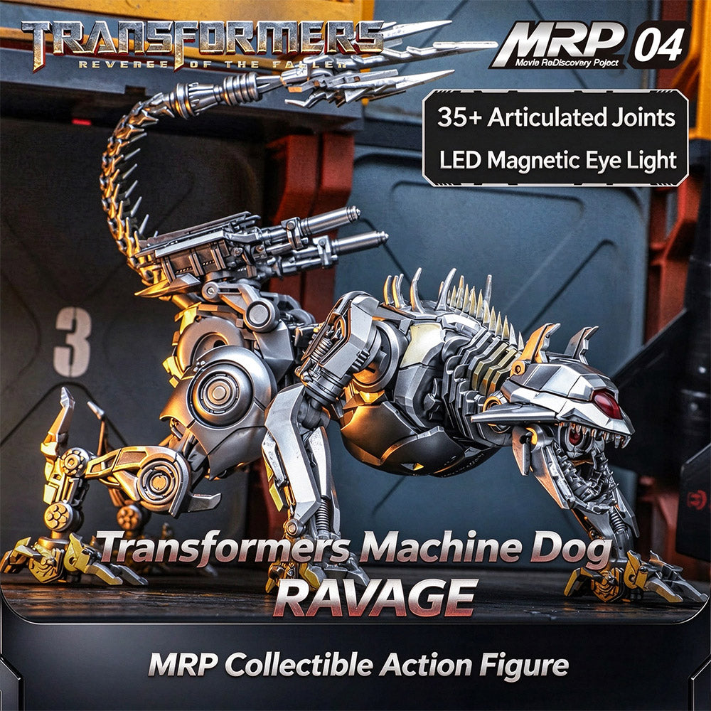 Transformers Ravage Machine Dog LED Eyes Articulated Collectible Figure