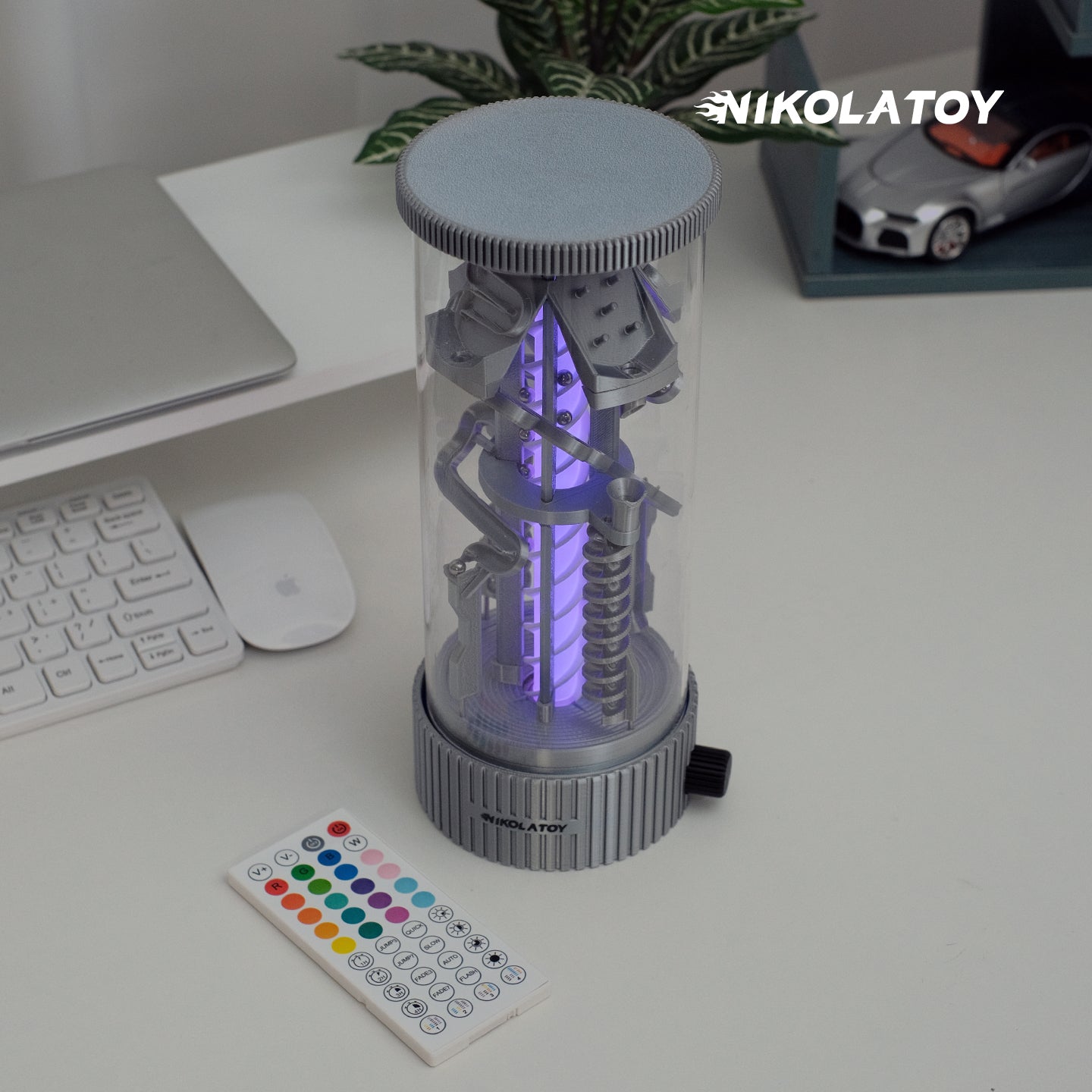 NIKOLATOY®Creative EDC Spinning Pinball RGB Desktop Night Light