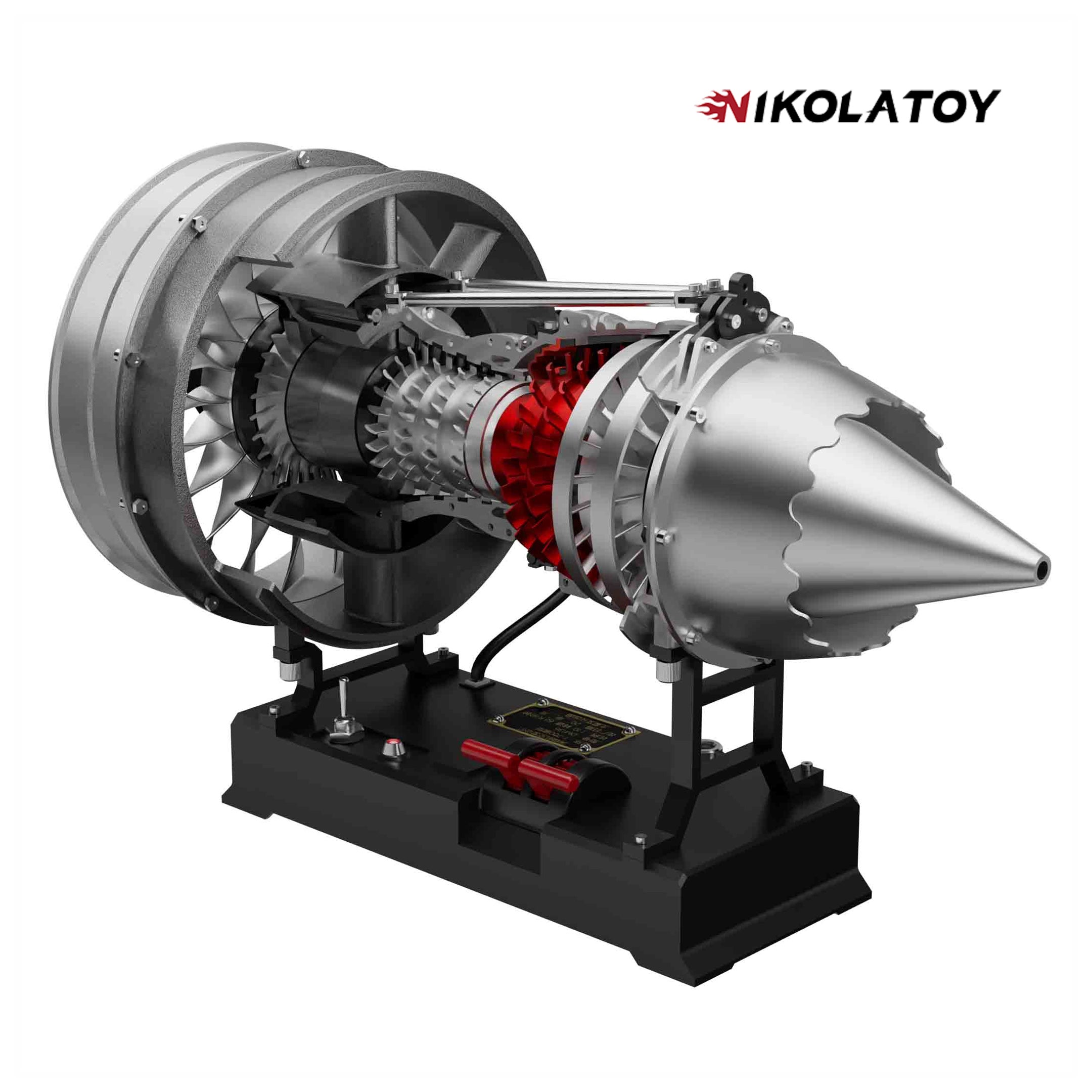 NIKOLATOY® Teching medium size Turbofan Engine Model - DIY KIT（12in）