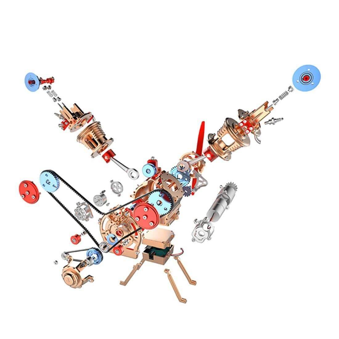 TECHING Alloy Mini Manual Assembly V2 Double- Cylinder Model Kits
