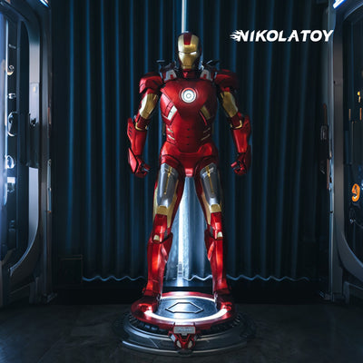 1:1 Full-Scale Iron Man Mark 7 LED Light-Up Sculpture