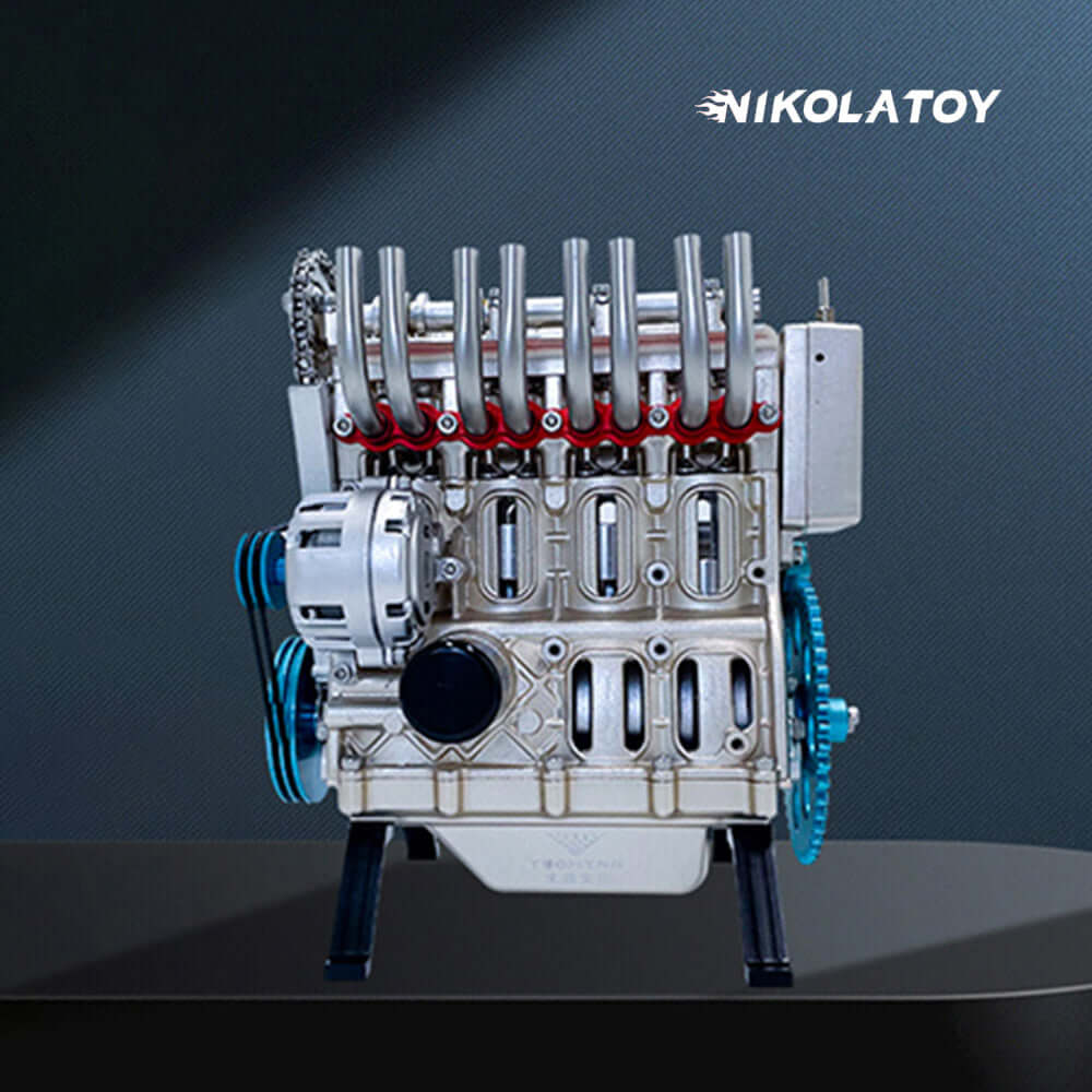 TECHING V8 Car Engine Model Full Metal Assembling 8-Cylinder 500+Pcs Building Kits