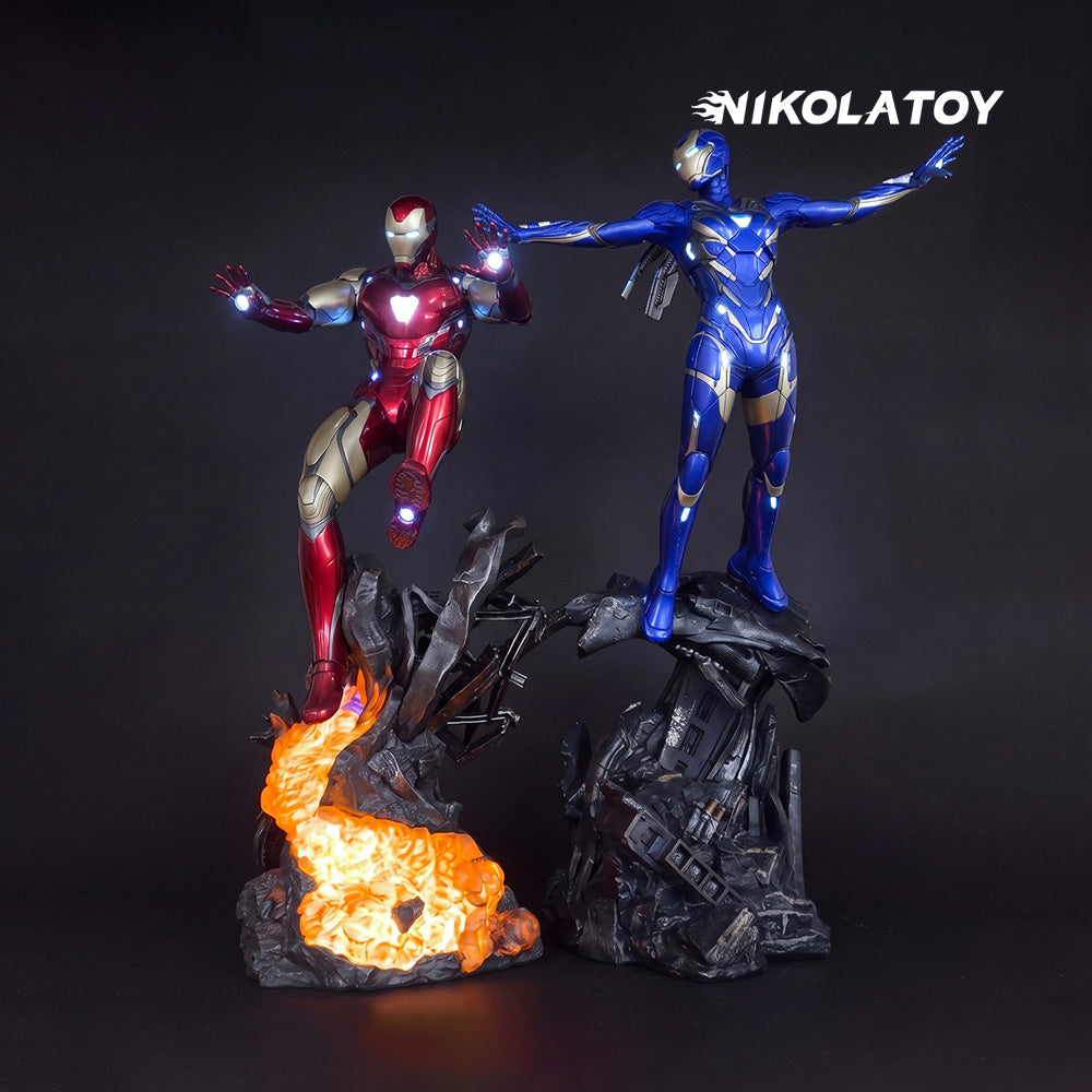 The Avengers 1/4 Scale Mark 85 & Mark 49 Rescue Full-Body Figurine Set