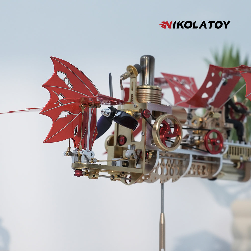 Steampunk Dragon Wing Airship Stirling Engine Model
