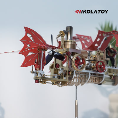 Steampunk Dragon Wing Airship Stirling Engine Model