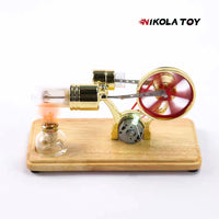 Bamboo based single cylinder Stirling engine - Nikola Toy