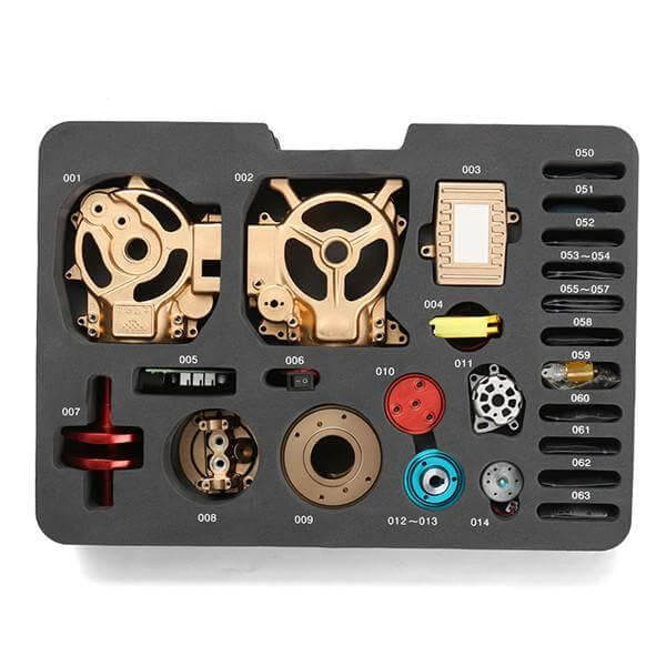 TECHING All-Metal Craftsmen Mini Single-Cylinder High Challenge Assembled Model Kits