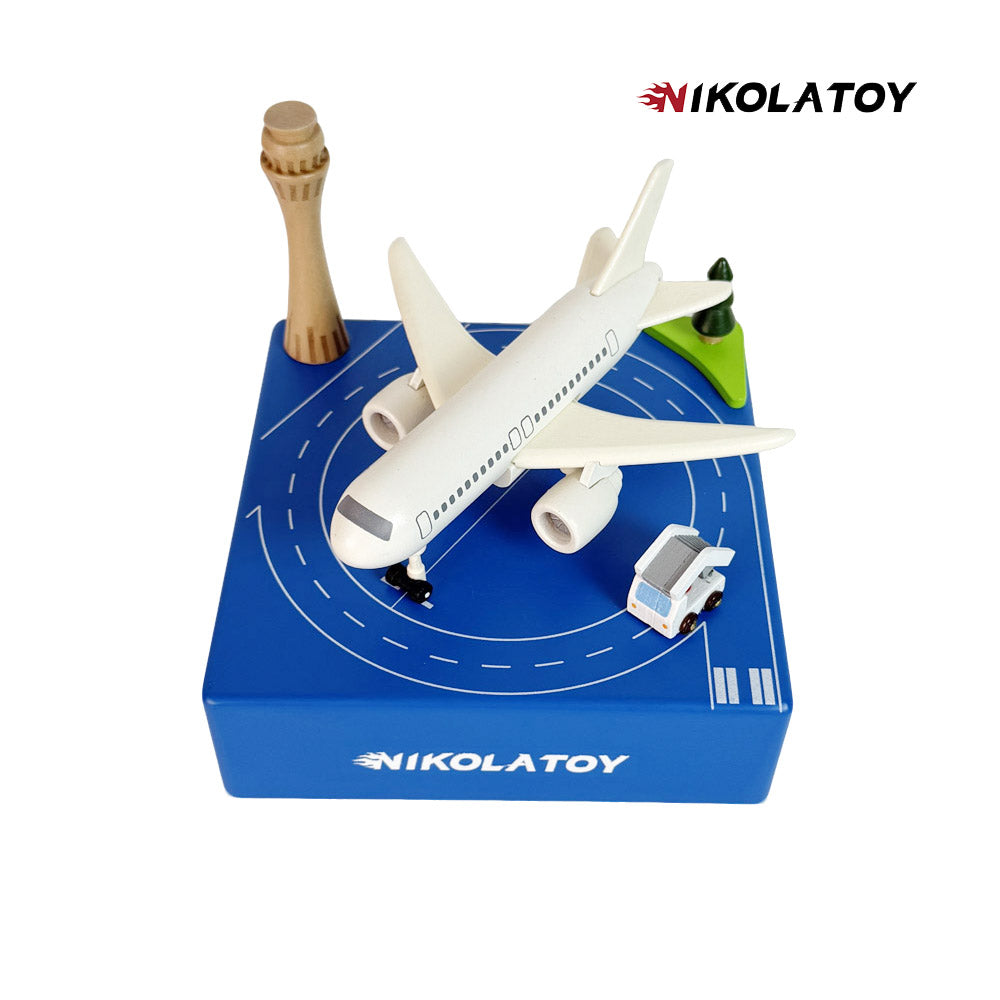 NIKOLATOY™ Wooden Art Music Box - Airport