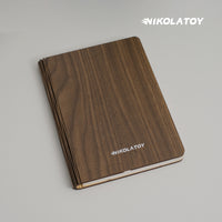 NIKOLATOY®Black walnut folding book magnetic night light