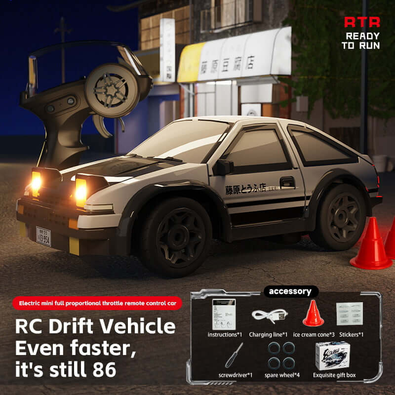 Mini AE86 Desktop Remote Control Car 1:64 Drifting Racing Car