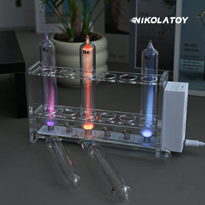 Tesla Plasma Reaction Inert Gas Glass Luminous Tube Vertical Kit