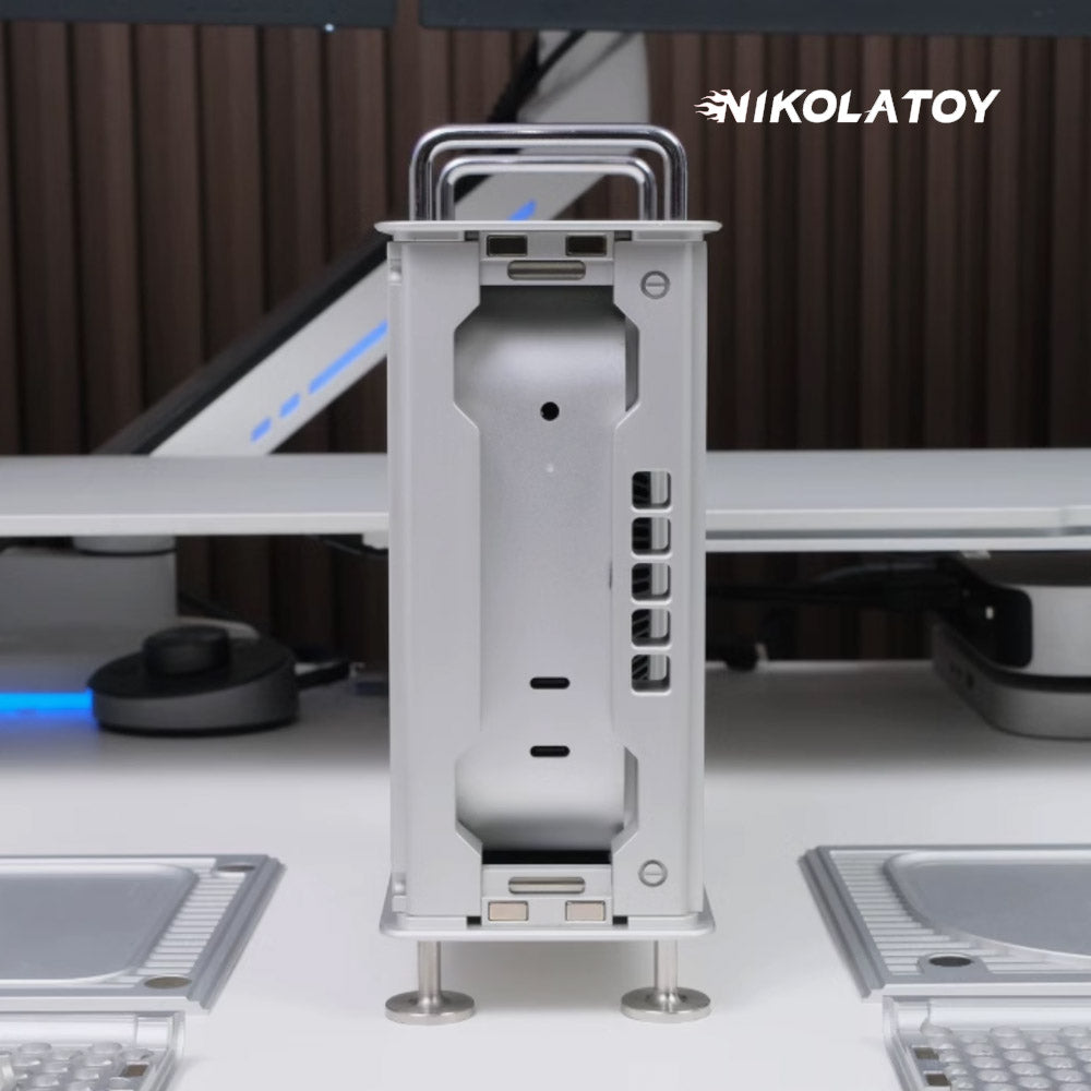 NIKOLATOY™ Modular alloy magnetic suction Macmini protective shell