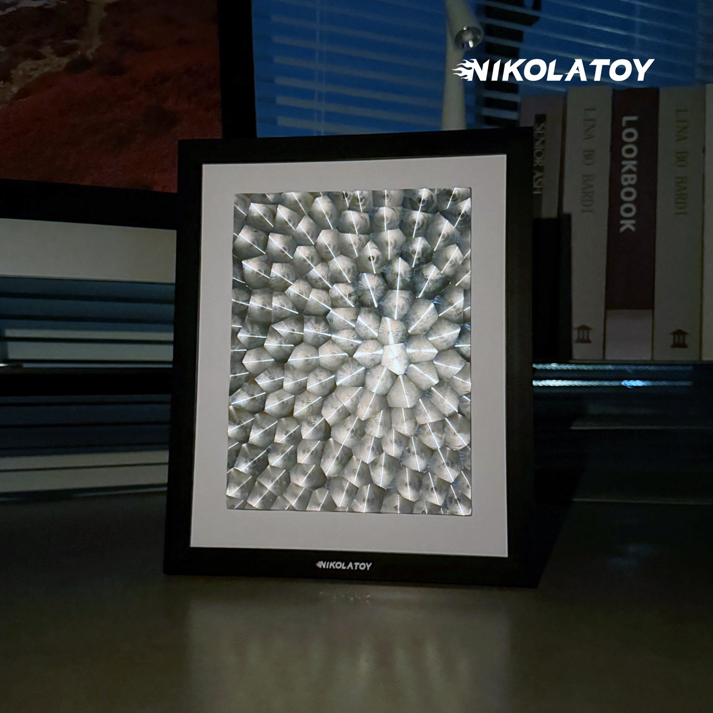 NIKOLATOY®Precision CNC alloy laser light effect art frame
