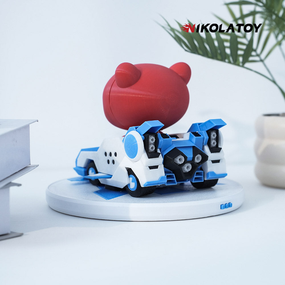 Mini Racing Kart Electric Switchable Wing Collectible Figure